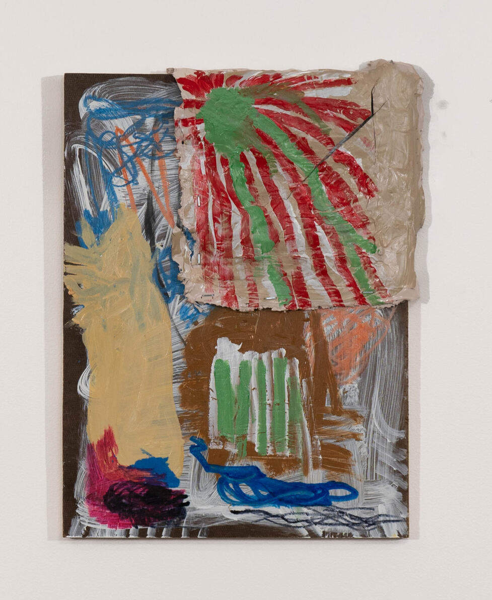 "Untitled" Gesso, oil and latex on masonite panel