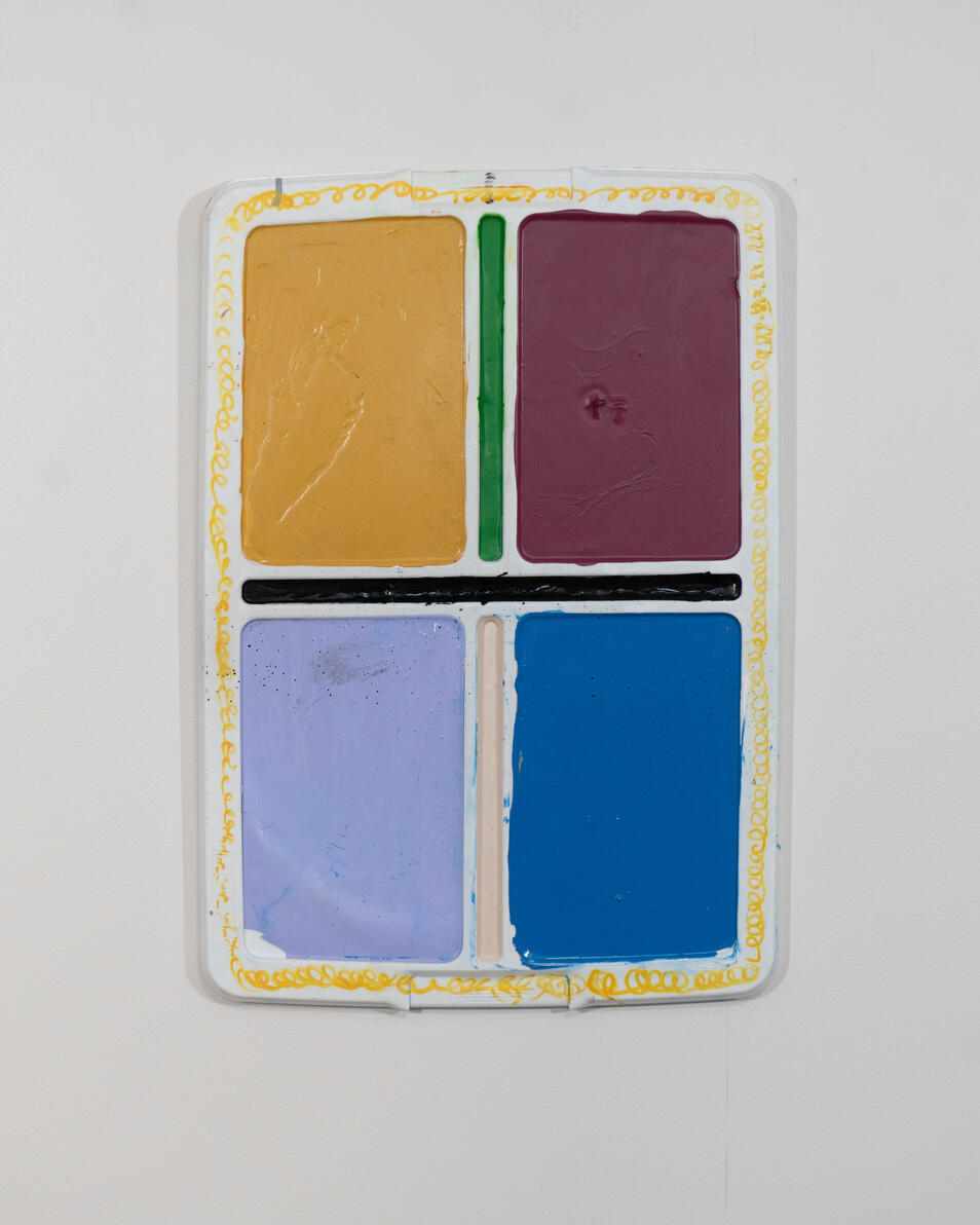 "Untitled (Lid)" Latex house paint on found object