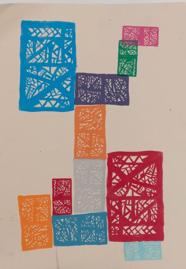 "Subdivisions" Silkscreen ink on Arches toned paper (edition of 9)