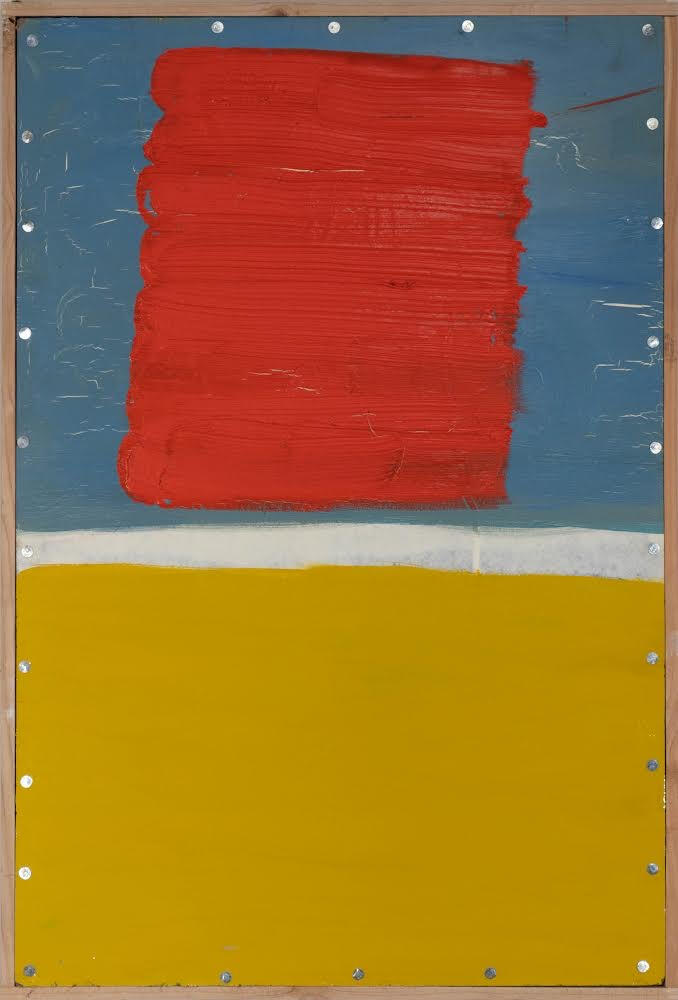 Blue, yellow and red" 20" x 32" (sold) 2018