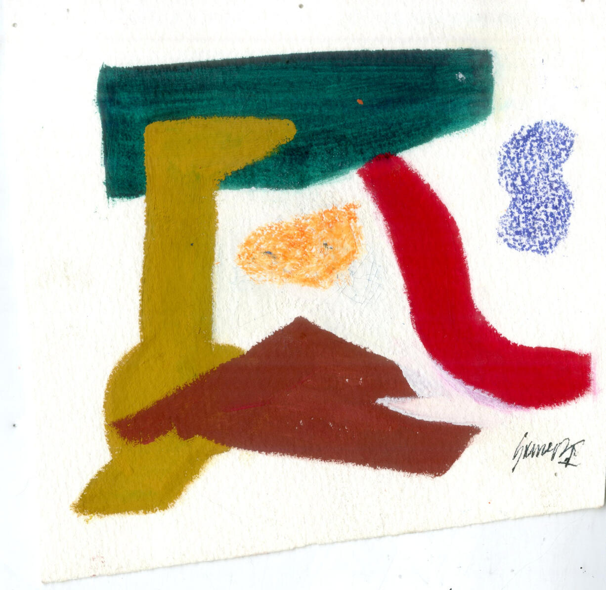 "Untitled" Gouache on water color paper 6" x 6" (sold) 2016