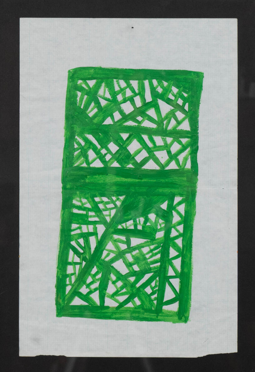 "Milkcrate #2' Acrylic on paper 11' x 17' 2017