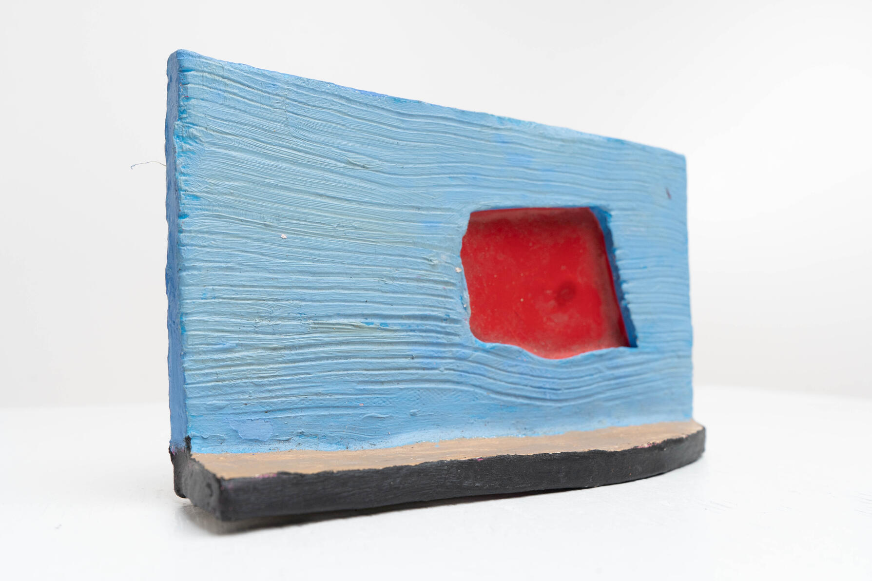 "Breach" Oil, Silicone, latex and metal on stoneware 8" x 5" x 3" 2020